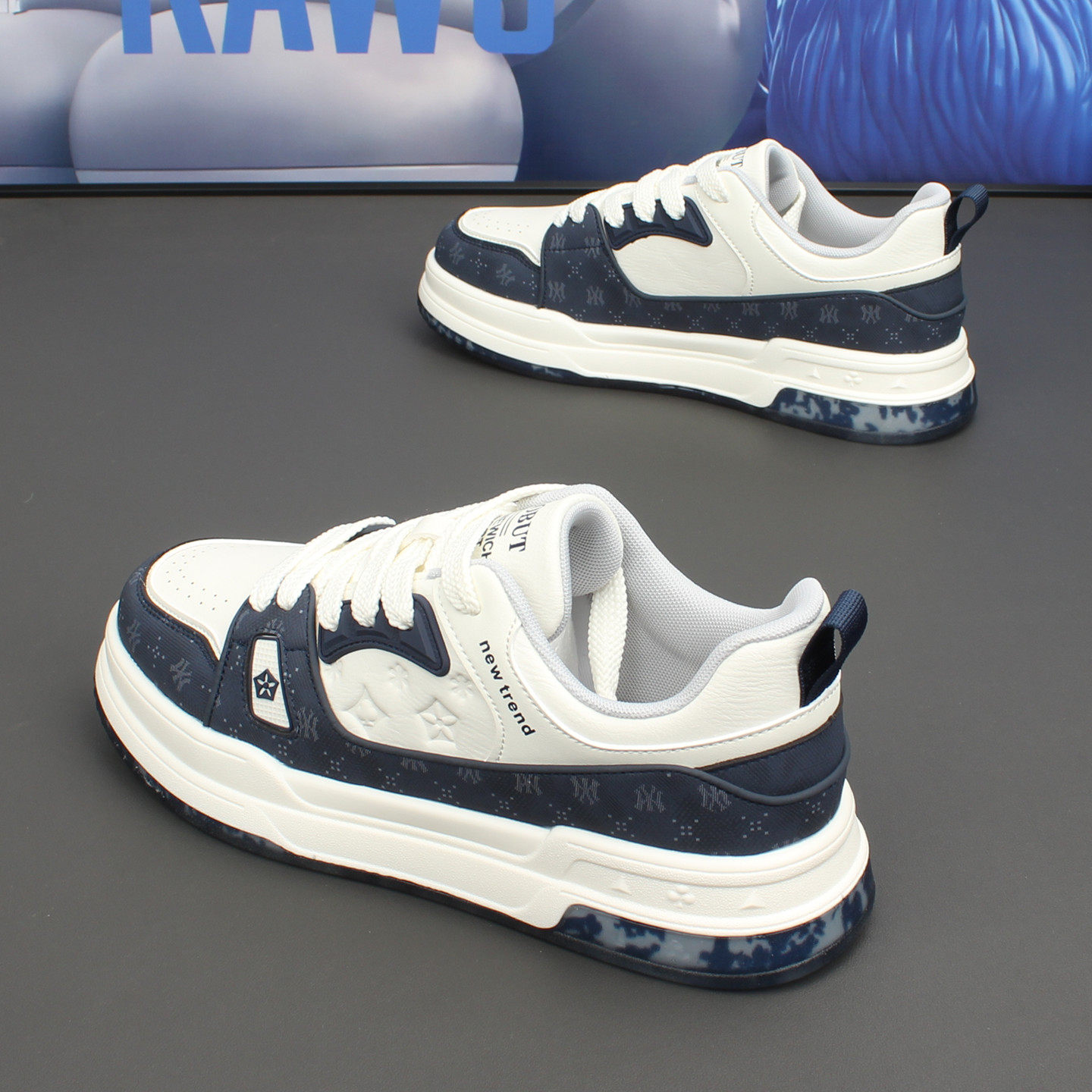 潮流男鞋2026春新款高级感百搭小白鞋厚底增高休闲板鞋时尚运动鞋,淘宝优惠券,粉丝福利购,淘宝优惠卷