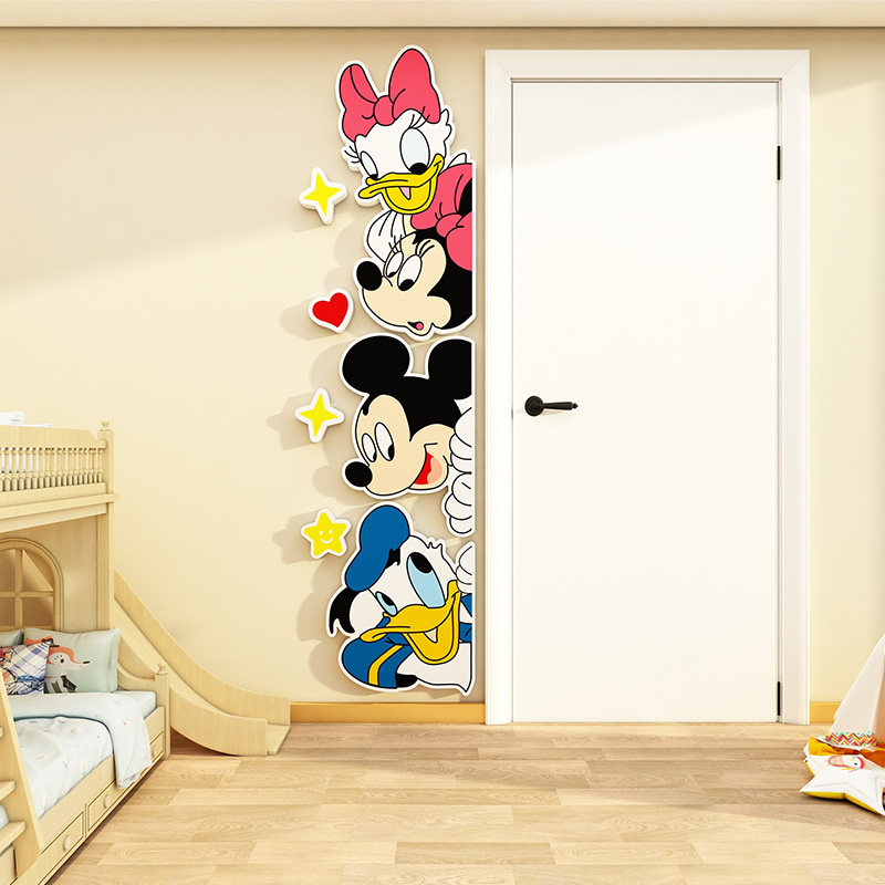 儿童房墙面遮丑装饰多啦A梦门上墙贴画蜡笔小新卧室布置可爱风 3d,淘宝优惠券,粉丝福利购,淘宝优惠卷