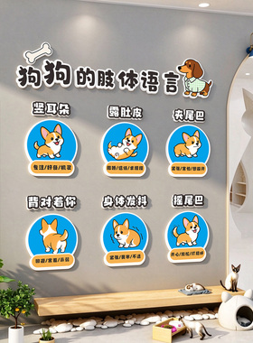 网红猫狗咖店面装饰宠物店文化墙