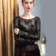 ບາງໆ sexy inner lace mesh bottoming shirt ສໍາລັບແມ່ຍິງໃນດູໃບໄມ້ລົ່ນ