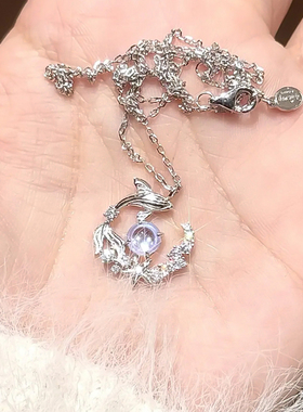 迪士尼鲸落项链女款轻奢小众