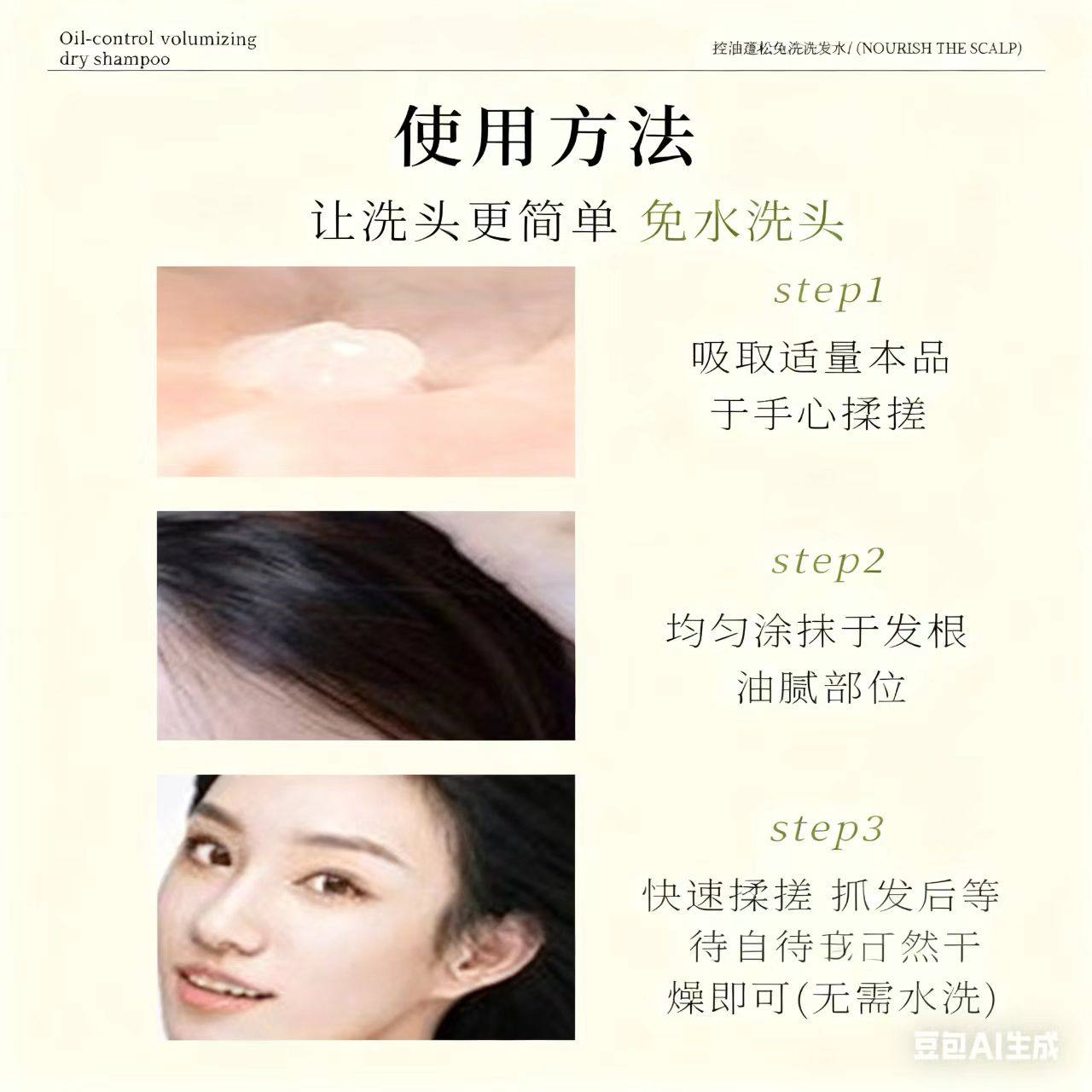 HANJILIAN韩姬莲控油蓬松免洗洗发水 清洁控油呵护发持久懒人便携,淘宝优惠券,粉丝福利购,淘宝优惠卷