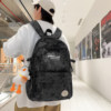 Trendy cool star backpack for men and women, junior high school, high school college student school bag, large capacity leisure sports travel backpack