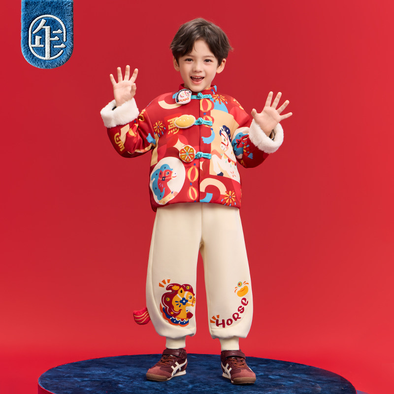 年衣童装加绒长裤冬季新款女童休闲裤新中式国风加厚保暖裤子卫裤,淘宝优惠券,粉丝福利购,淘宝优惠卷