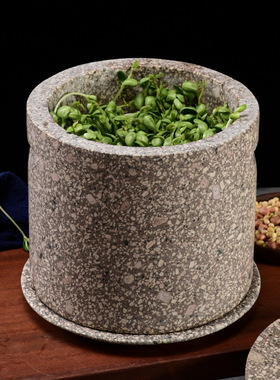 麦饭石生豆芽机家用发豆芽神器豆芽桶器生绿黄豆芽生芽发芽盆