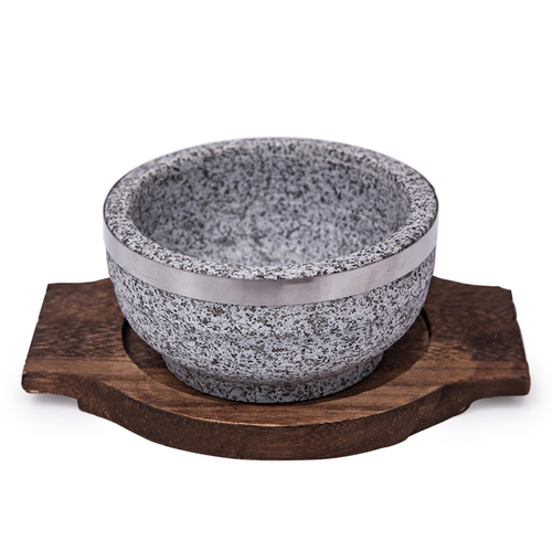 天然石碗韩国拌饭家用石碗韩式石锅石碗深烤盘料理石锅拌饭专用