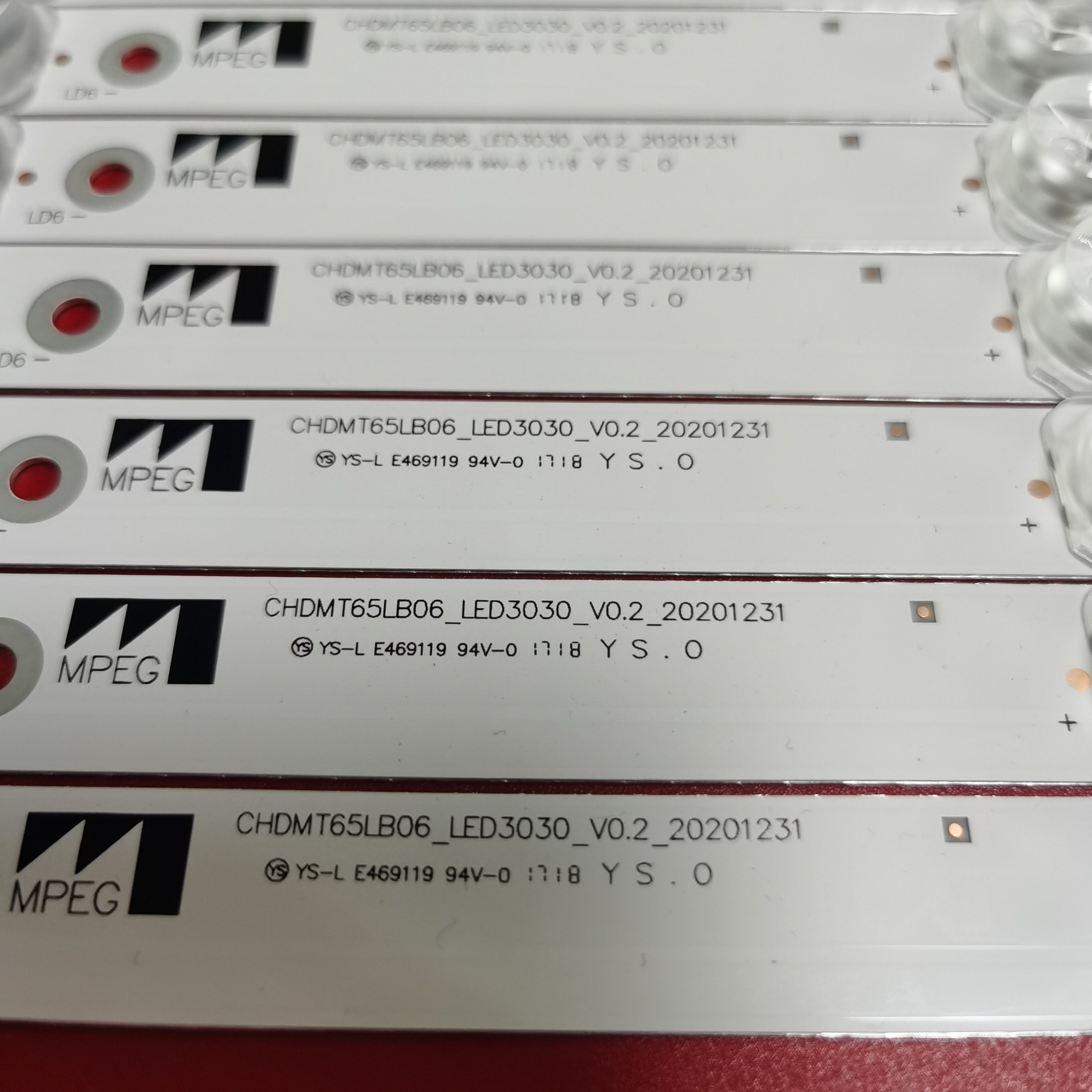 适用长虹65E8灯条CHDMT65LB06-LED3030-V0.3灯条液晶6灯珠凹透镜,淘宝优惠券,粉丝福利购,淘宝优惠卷