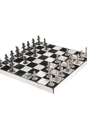 高档水晶国际象棋样板房客厅棋盘摆件软装饰品客厅摆设装饰品棋子