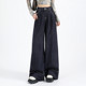 Betu Baitu ກວມເອົາ crotch ແລະເບິ່ງ slimming jeans ແອວສູງຂອງແມ່ຍິງ pants ຂາກວ້າງ 2026 ພາກຮຽນ spring ໃຫມ່ drapey ກາງເກງຍາວພື້ນ.