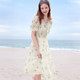 Betu Baitu ສິ້ນ chiffon floral ສົດຂອງແມ່ຍິງ 2026 summer ເສື້ອຍືດແຂນສັ້ນພິມອອກໃຫມ່