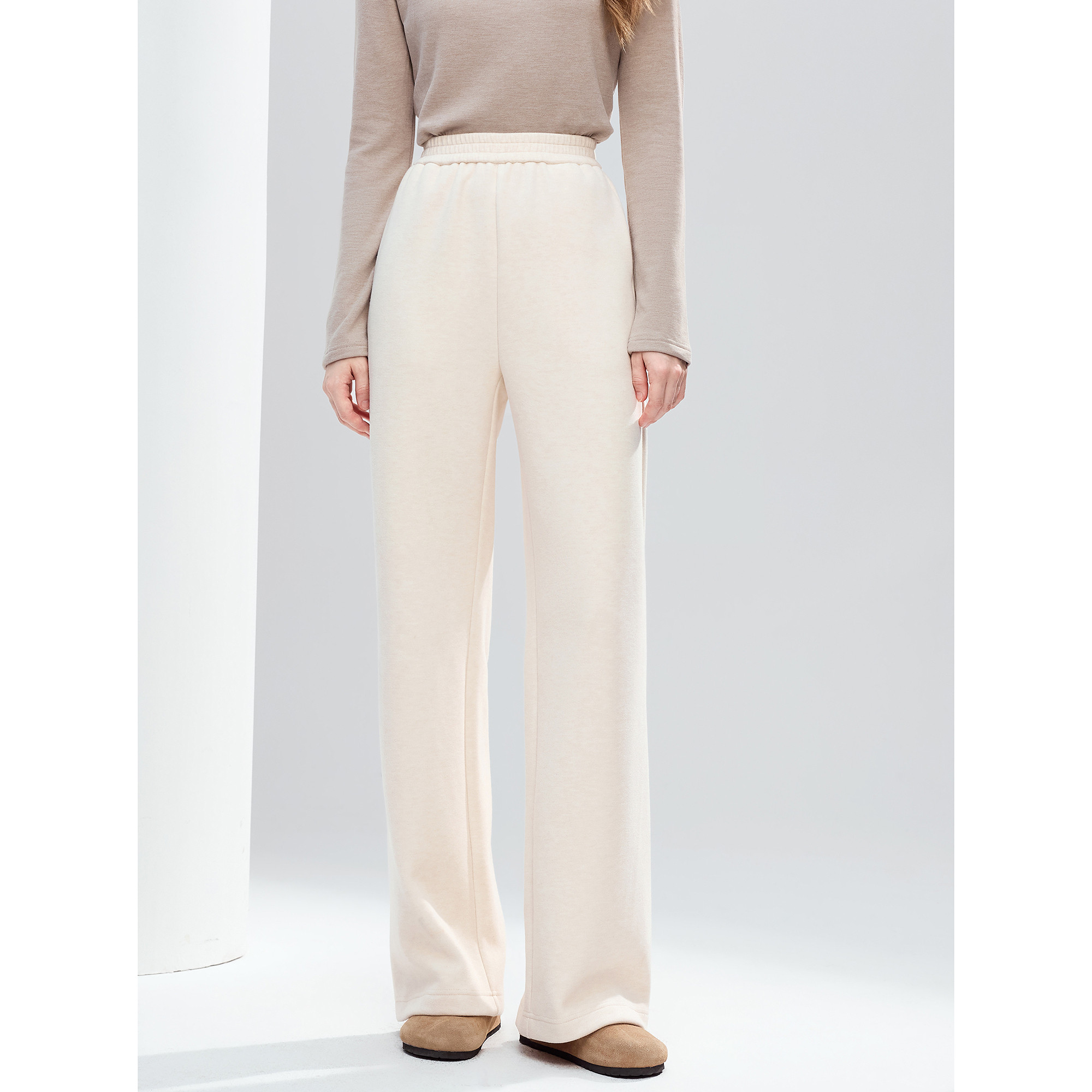 betu百图磨毛阔腿裤女休闲裤2025年冬季新款加厚运动卫裤遛弯裤,淘宝优惠券,粉丝福利购,淘宝优惠卷