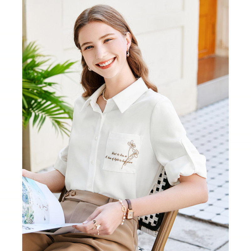betu 2023年夏季新款字母印花白衬衣 betu衬衫