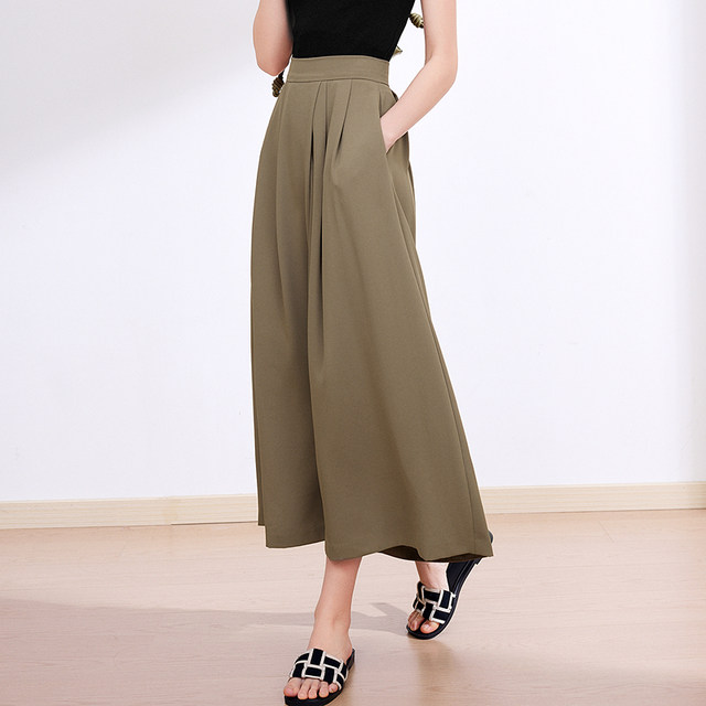 Betu Baitu Women's Clothing 2025 Summer New High Waist Slim Loose Fashionable Lazy Wide Leg Casual Pants