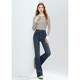 Betu hundred pictures retro raw edge boot-cut pants women's jeans 2025 winter new high-waisted American horse hoof pants