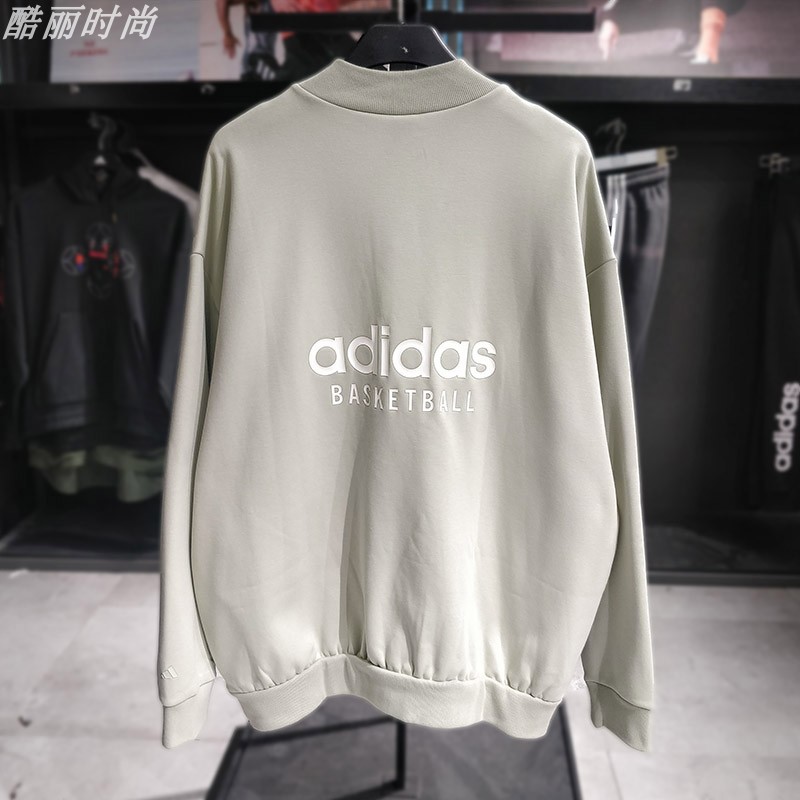 阿迪达斯三叶草男女卫衣Adidas新款运动休闲宽松套头衫正品IA3434 - 图0