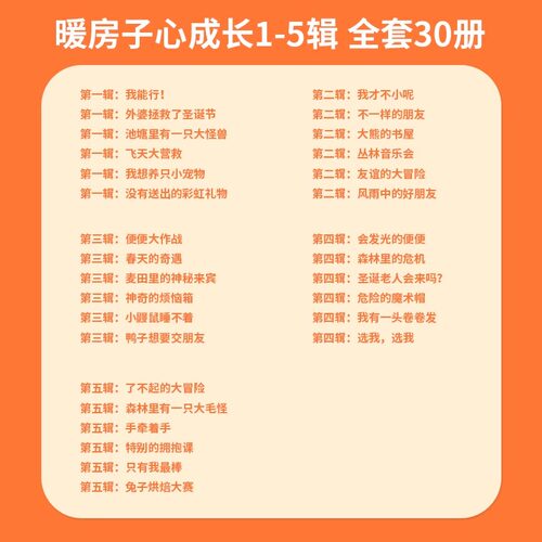 暖房子经典绘本系列1-12辑全套74册纪念版勇气篇成长篇勇气篇0-3岁4-6岁幼儿园绘本儿童睡前故事书早教启蒙亲子阅读图画书 - 图1