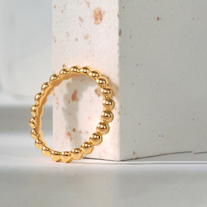 千叶珠宝黄金足金戒指素圈瞩目气质黄金指环送女友生日礼物新款