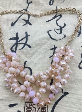 5欧美原单时尚潮流气质百搭精美奢华网红同款简约个性玻璃珠项链