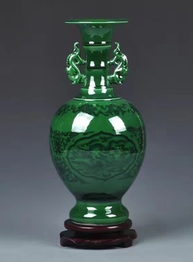 花瓶客厅摆件景德镇陶瓷装饰中式