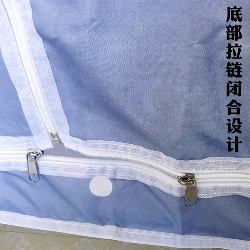 合金简易布衣柜加粗钢架结构金属框架加厚牛津布全封闭拉链款防尘 - 图3