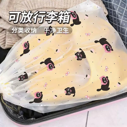 鞋子收纳袋可爱小猫新款防水防尘束口抽绳家用装鞋旅游便携式装鞋 - 图3