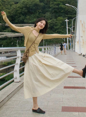 设计感挂脖V领长袖衬衫女