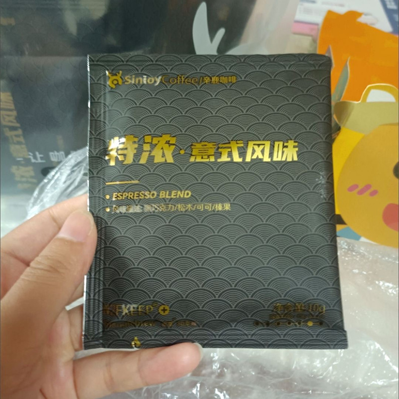 新货Sinloy辛鹿挂耳咖啡特浓意式风味黑咖啡粉现磨新鲜烘焙20-图1