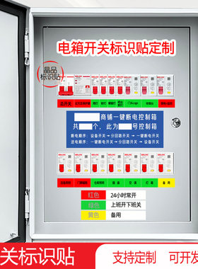 配电箱颜色提示贴三色空白手写