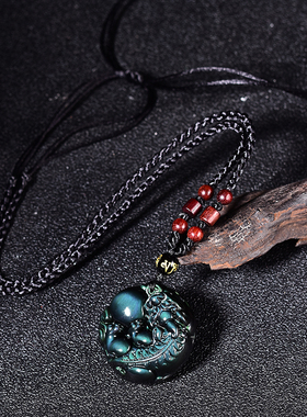 彩虹眼吊坠有求必应项链挂件