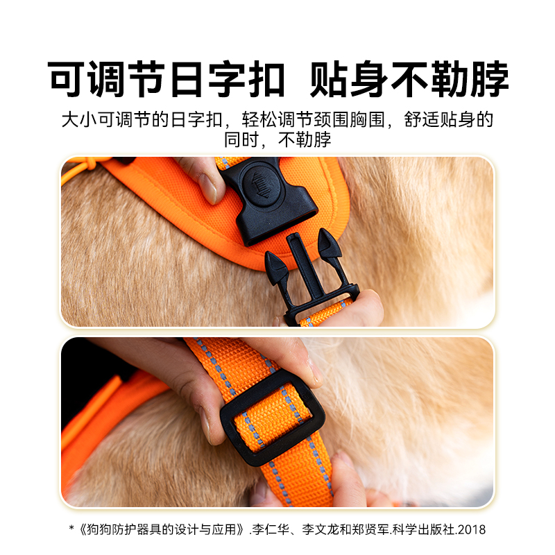 狗狗牵引绳胸背带外出防爆冲中型大型犬柴犬柯基背心式遛狗绳狗链 - 图2