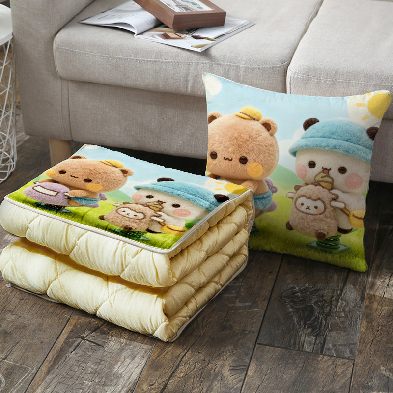一二和布布抱枕被子两用加厚办公室午睡枕头毯子沙发汽车靠枕车载,淘宝优惠券,粉丝福利购,淘宝优惠卷
