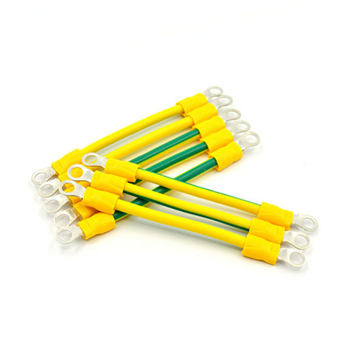 黄绿双色接地线BVR2.5 4 6平方光伏组件连接线纯铜桥架法兰跨接线 - 图3