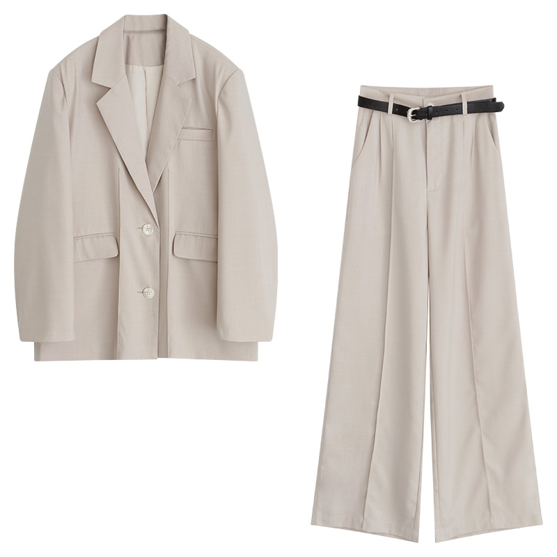 LILIEDIT/西装外套女设计感小众2021春季新款休闲裤两件套 - 图3