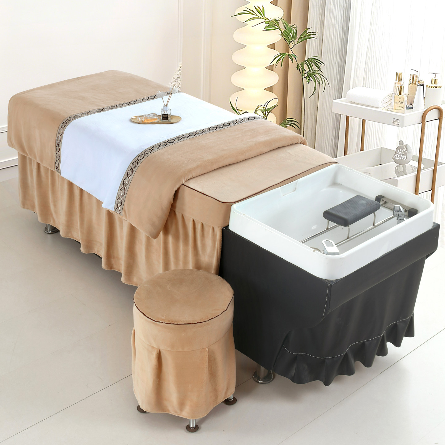 洗头床床罩美容美发床垫茶麸养发馆加绒冬季泰式冲头床按摩可定做,淘宝优惠券,粉丝福利购,淘宝优惠卷