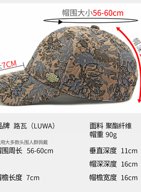 路瓦新款时尚百搭棒球帽男女同款