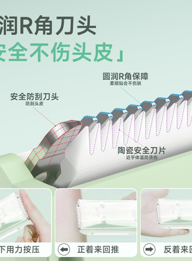 奥克斯2025新款吸发婴幼儿理发器