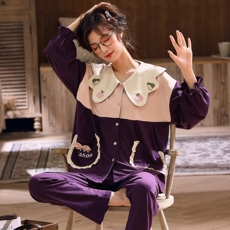 纯棉长袖情侣学生冬季款男士睡衣 亿美希服饰睡衣/家居服套装