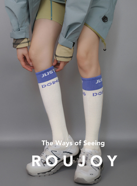 ROUJOY |氧气感运动宣言蓝白压力运动健身跑步跳绳网球羽毛球小腿