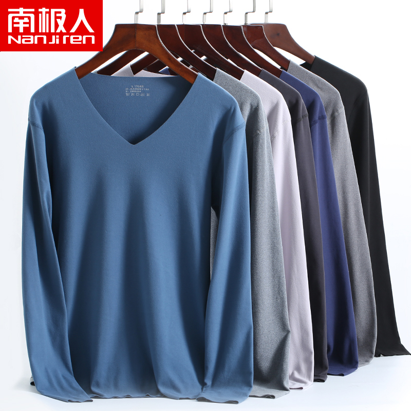 南极人保暖内衣套装男士薄款棉毛衫 南极人天彩保暖套装