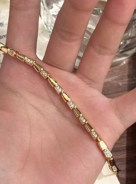 小红书爆款精工版间钻蛇骨手链女时尚百搭设计感本命年蛇形手环