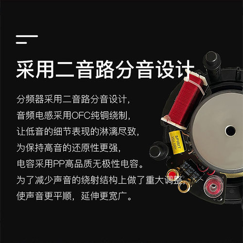 HOPE向往HS800定阻吸顶吊顶嵌入式喇叭音响音箱中低高音 - 图0