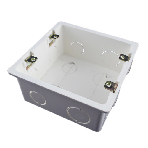 PVC加厚120暗装阻燃双联接线盒暗盒通用底盒 120中央空调大方盒 - 图3