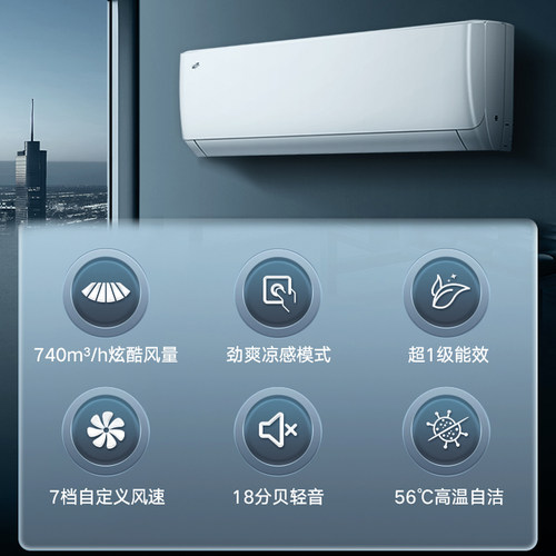 格力空调晶弘K1大一匹1.5匹一级能效KFR-35GW/JH5K1FNhAa壁挂制冷 - 图3