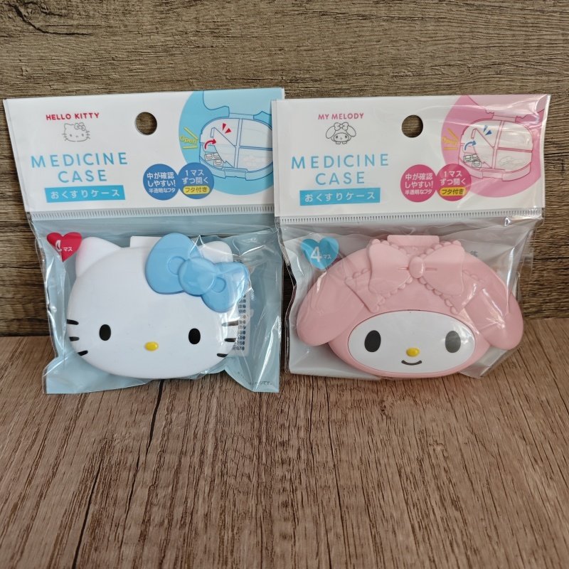 日本正版三丽鸥便携药盒美乐蒂随身旅行药丸盒维生素分装盒收纳盒 - 图3