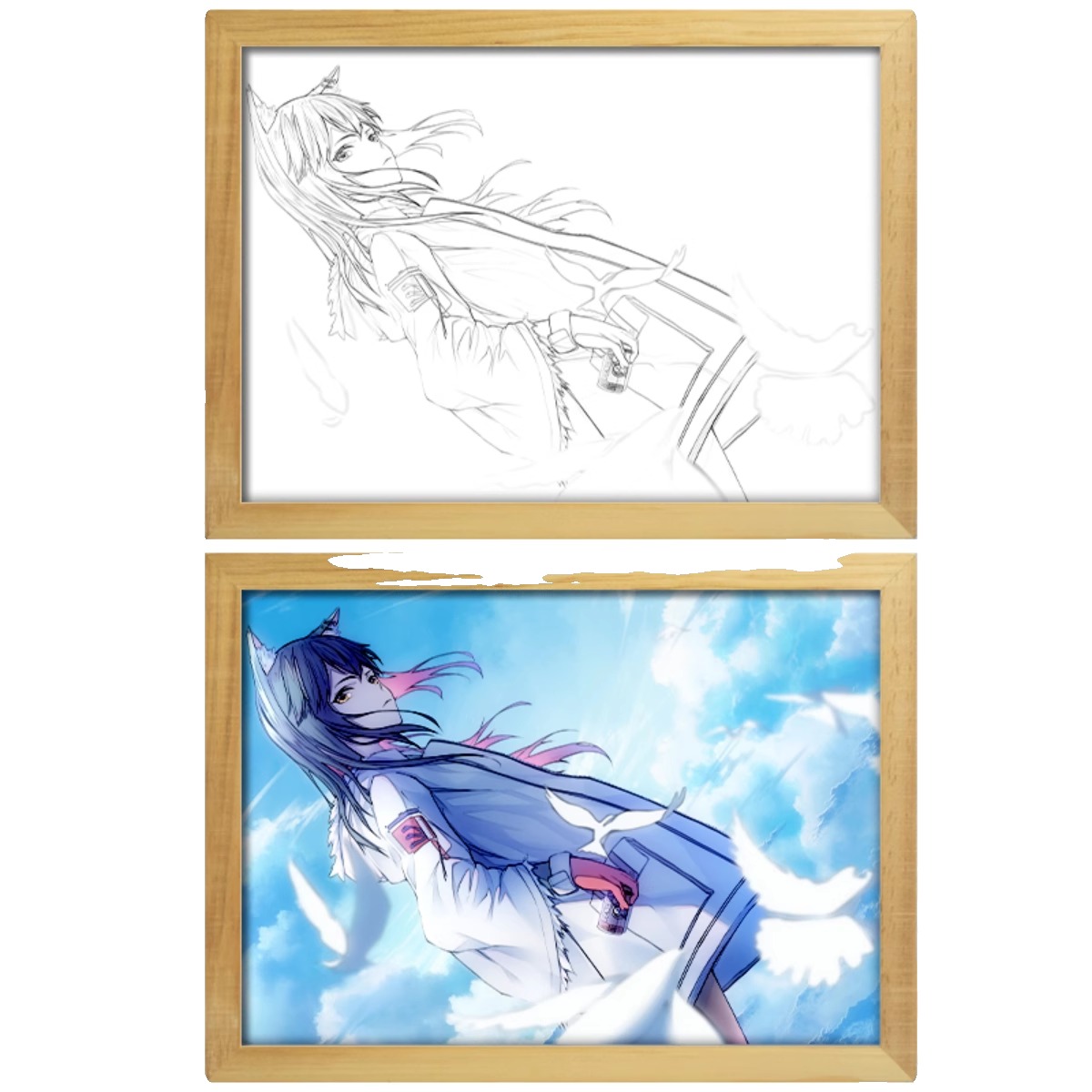 明日方舟手办周边灯光画银灰拉普兰德陈夕礼物桌面摆件氛围夜灯 - 图3