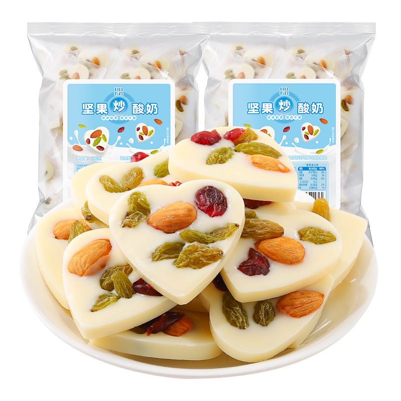 其妙坚果炒酸奶片蔓越莓果仁新疆风味特产巴旦木仁独立小包装零食