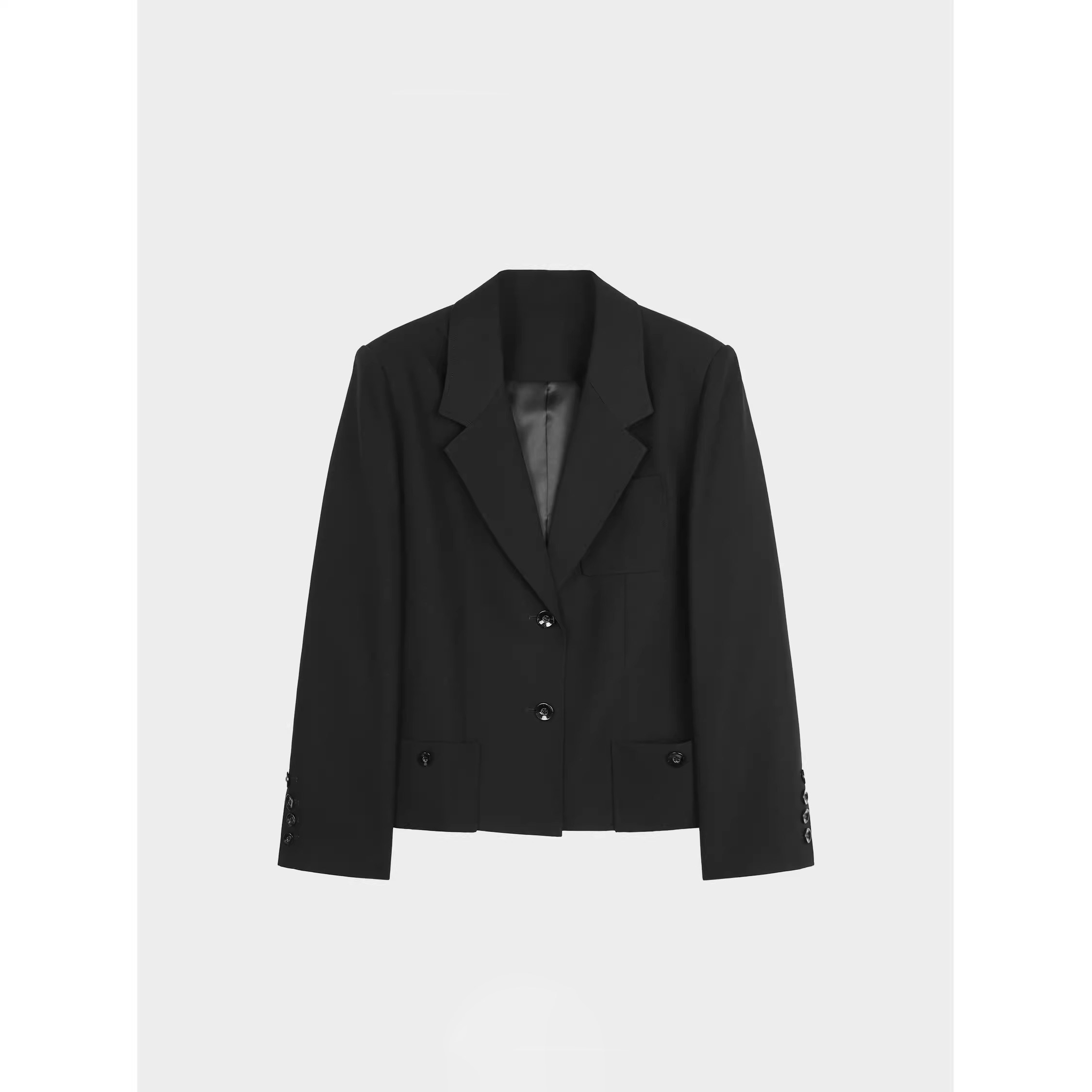 爵莱菲大码2026春季MIU系学院风女装胖mm显瘦短西装外套黑色新款,淘宝优惠券,粉丝福利购,淘宝优惠卷