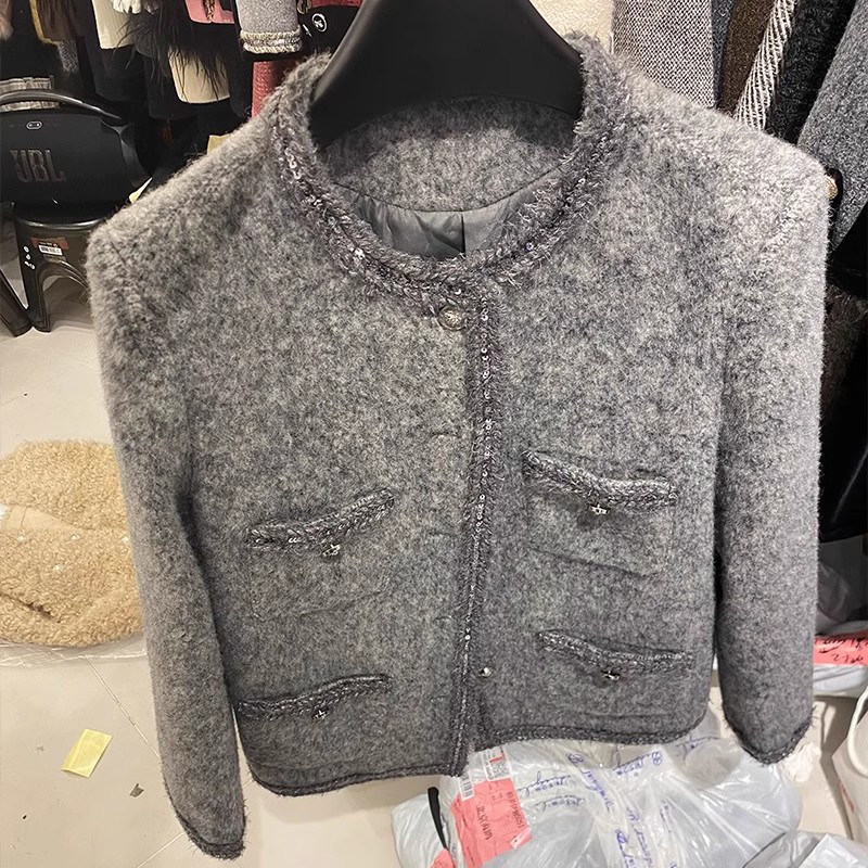 爵莱菲大码高级感小香风外套女羊毛呢加厚轻薄羽绒内胆女款短款,淘宝优惠券,粉丝福利购,淘宝优惠卷