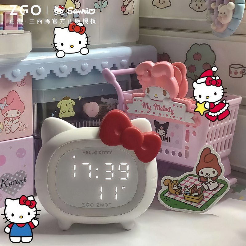 HelloKitty闹钟儿童女孩学生专用起床神器时钟电子钟智能2026新款,淘宝优惠券,粉丝福利购,淘宝优惠卷