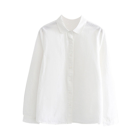 Универсальная базовая белая хлопковая рубашка для женщин.